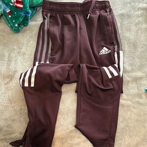 Adidas Kids Maroon Track Pants
